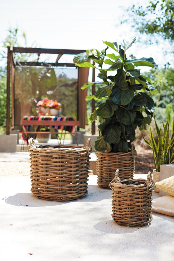 Cylindrical Basket with Handles