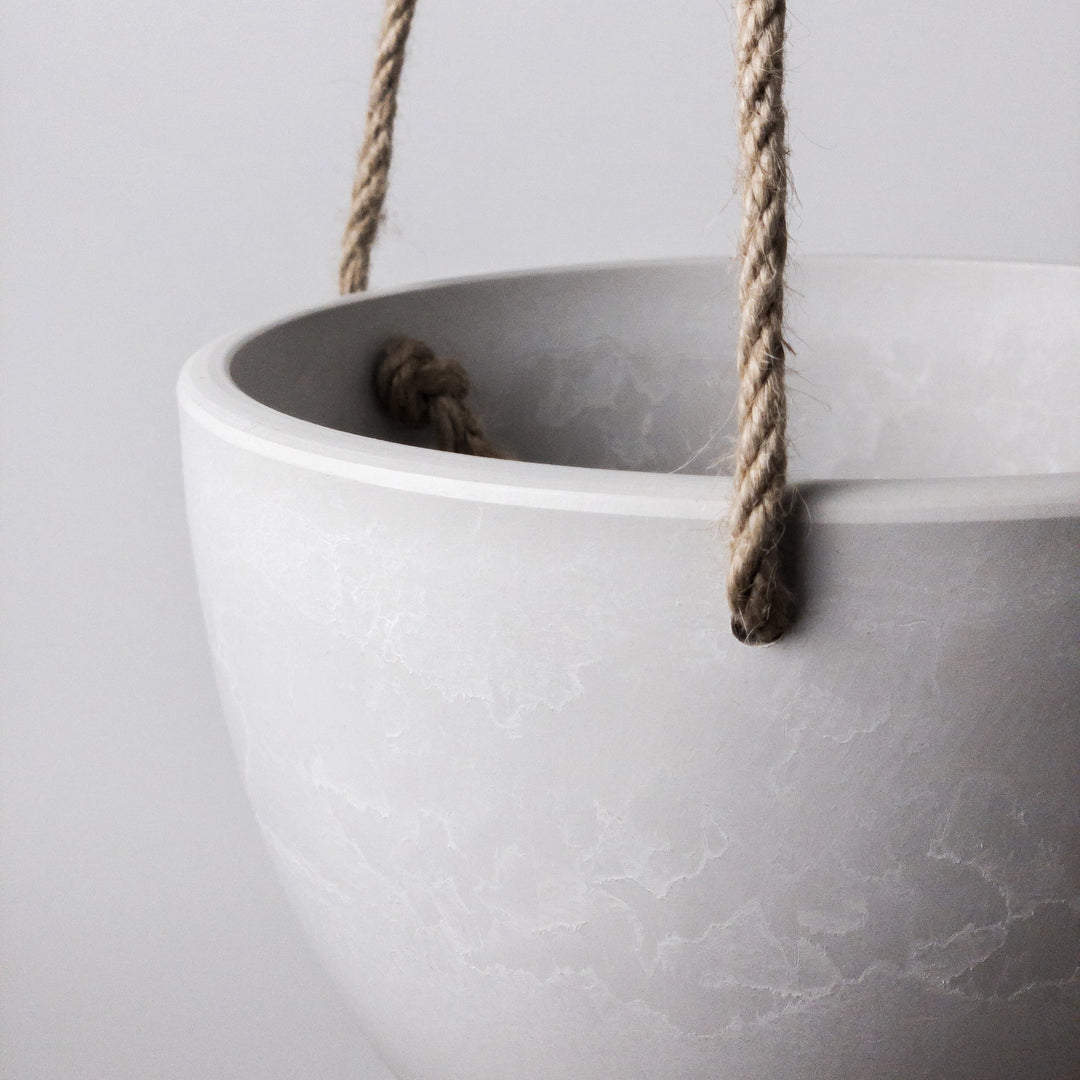 outdoor white hanging planter Upcycled Hanging Planter – The Old Yew Plant Shop