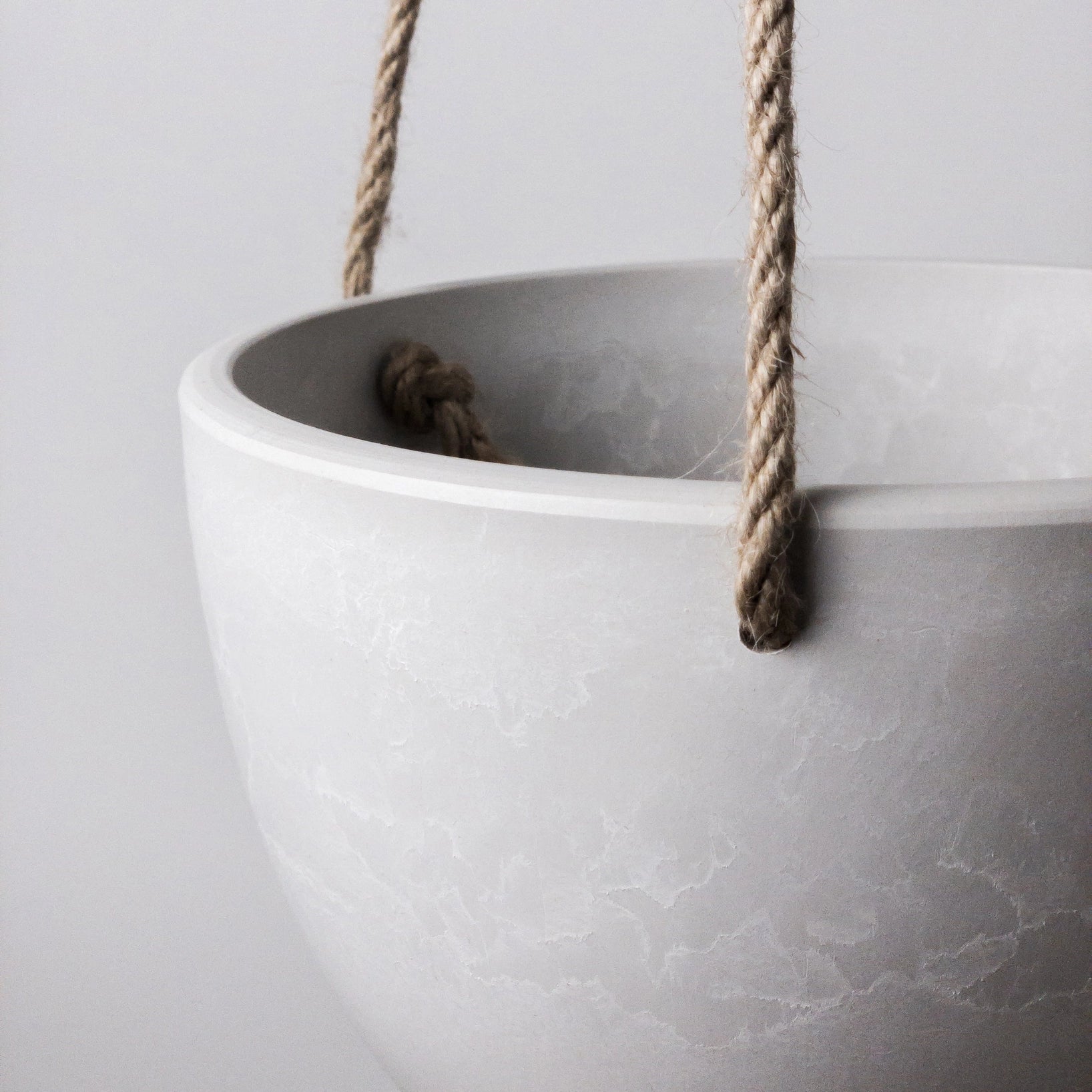 large white ceramic hanging planter Upcycled Hanging Planter – The Old Yew Plant Shop