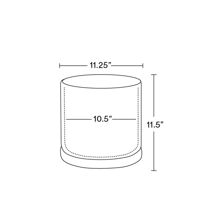 Solid Goods 10 Inch Ceramic Cylinder with Saucer