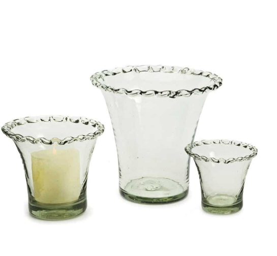 Glass Pie Crust Planter
