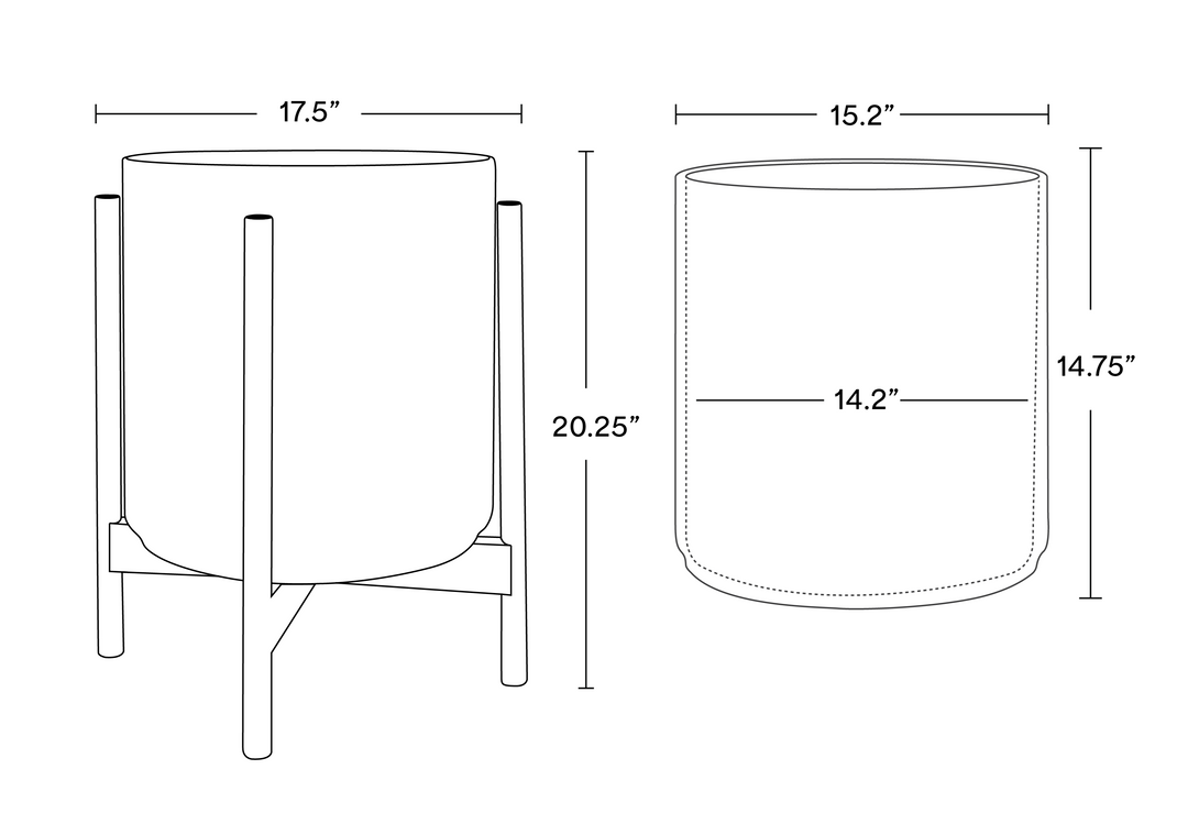 The Fourteen - Ceramic Cylinder with Stand