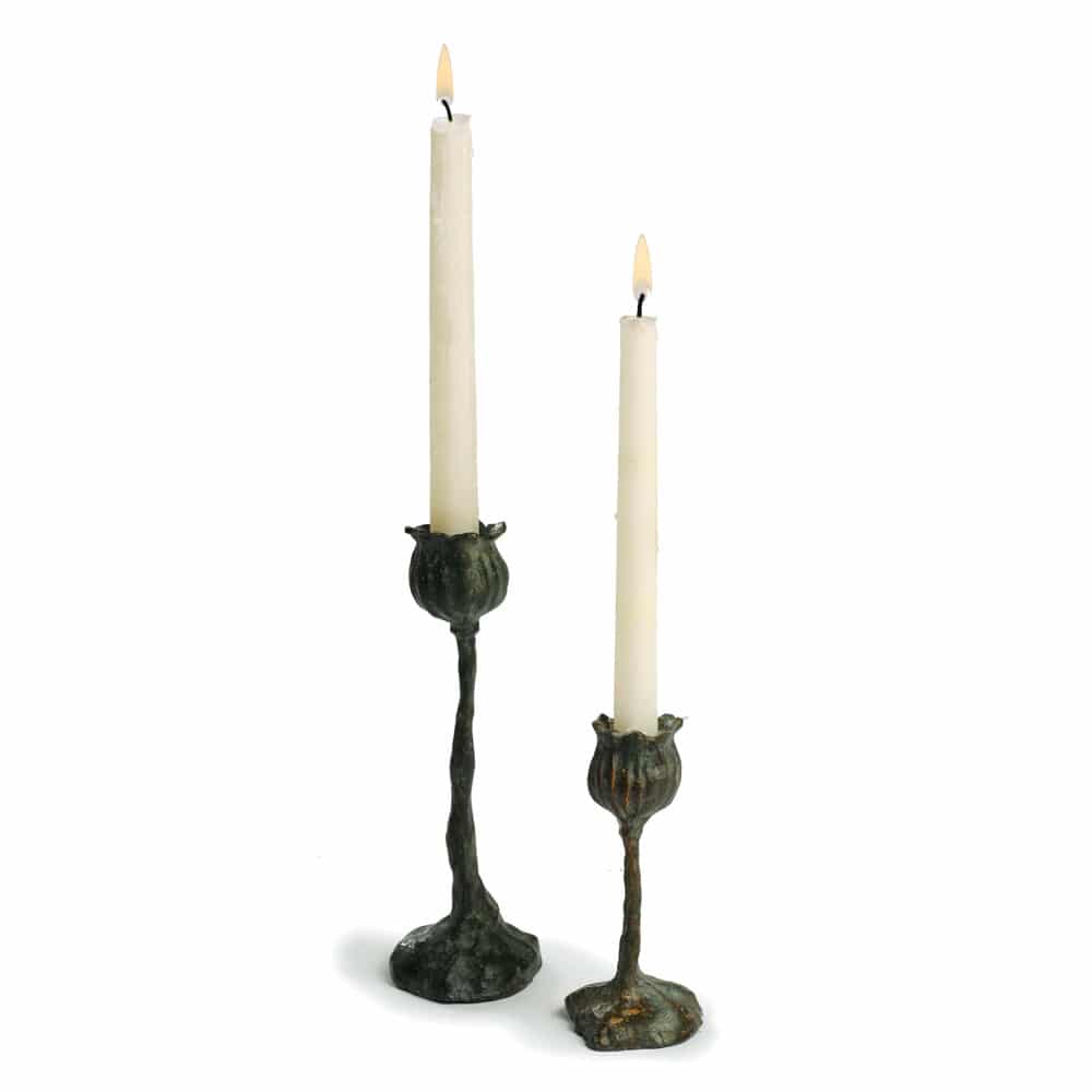 Bronze Poppy Candle Stick