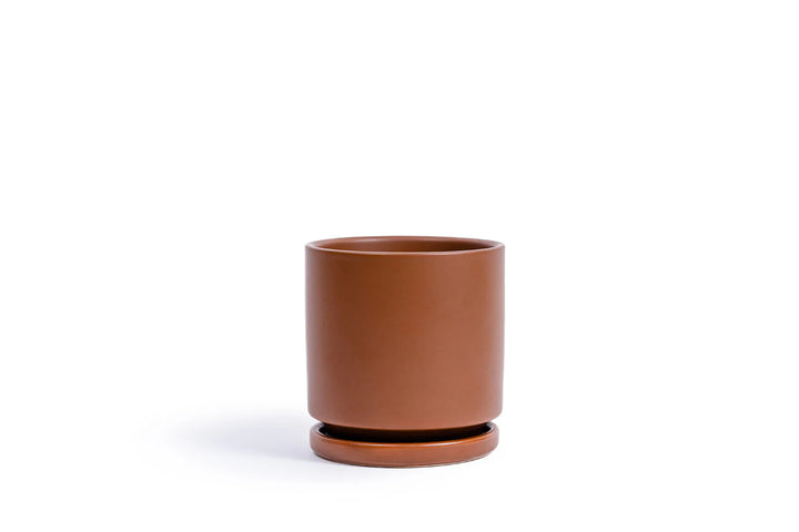 Cylinder Pot with Saucer