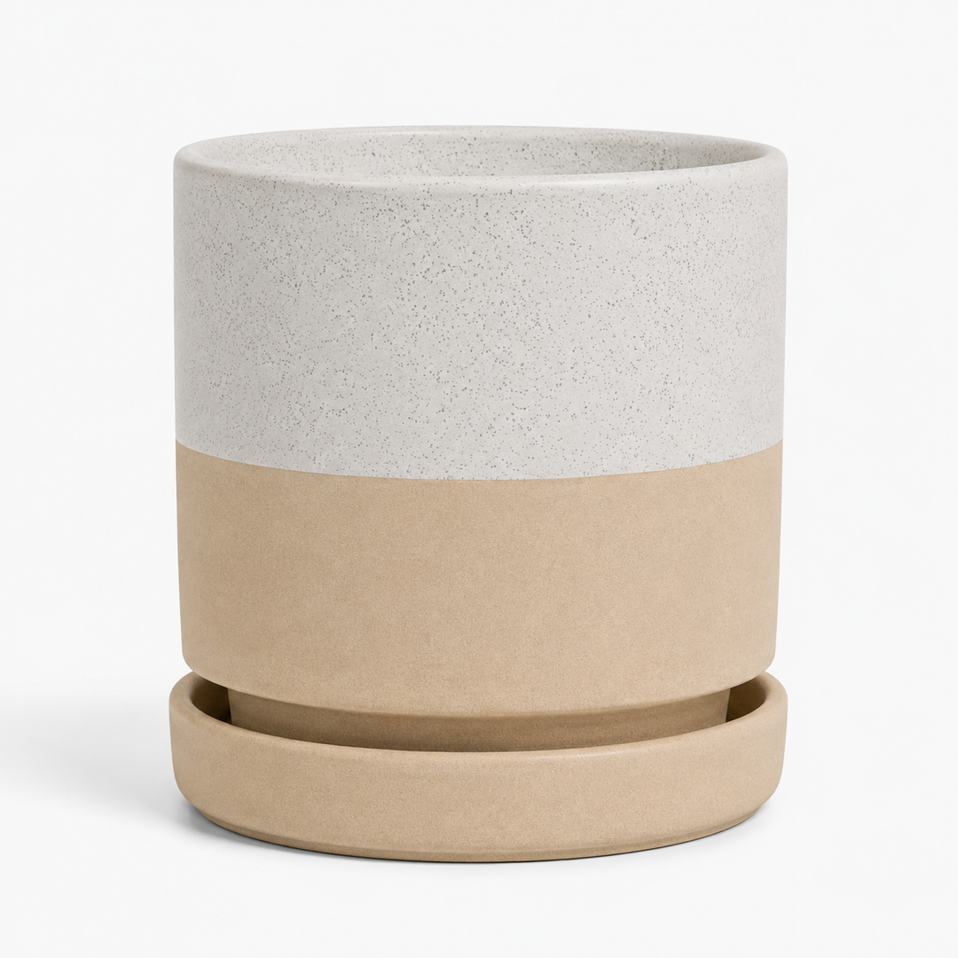 Cylinder Pot with Saucer