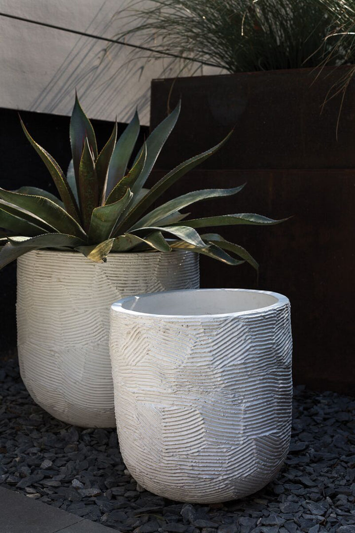 Textured White Pot