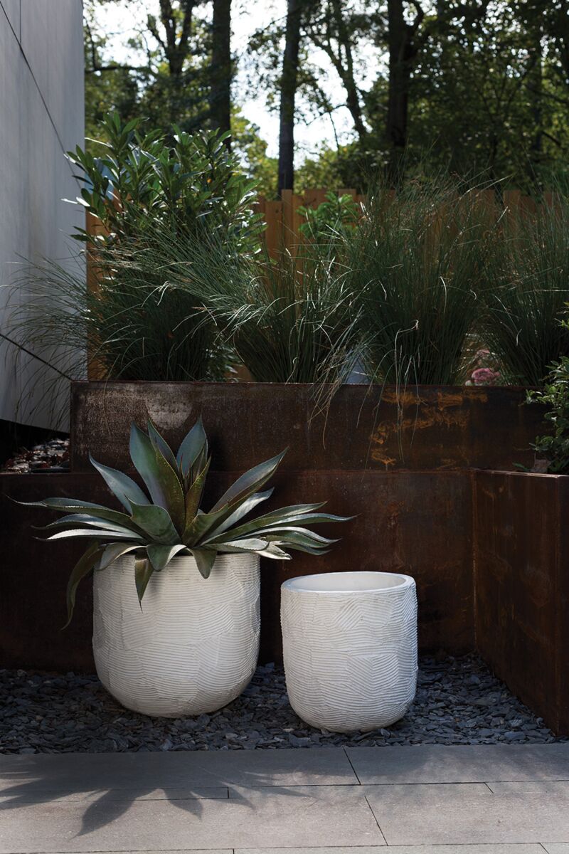 Textured White Pot
